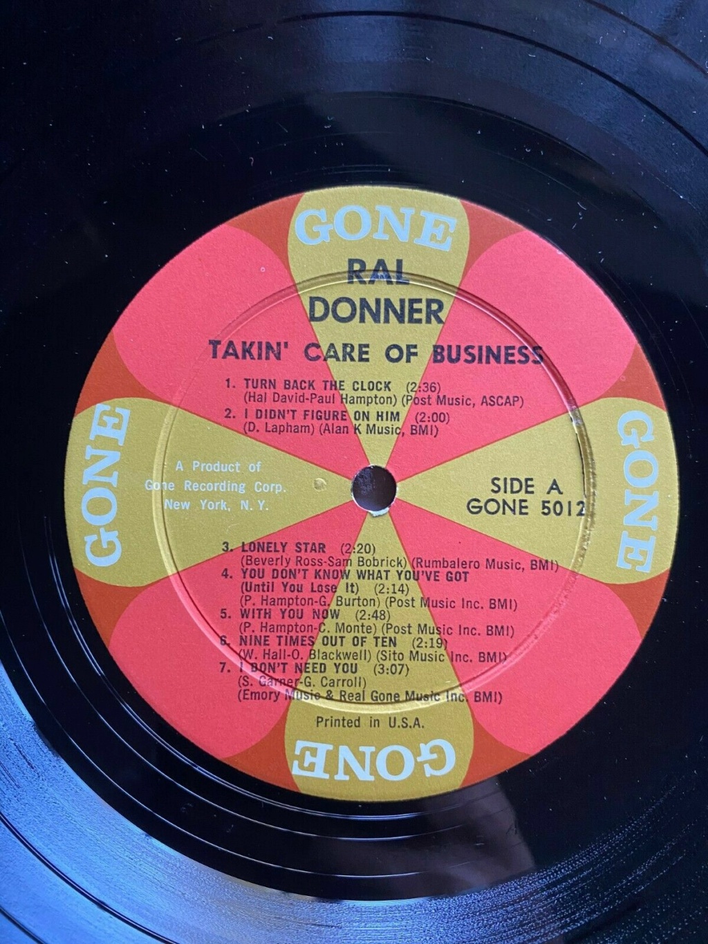 RAL DONNER -  LP Taking Care of Business - Gone records Ral_do12