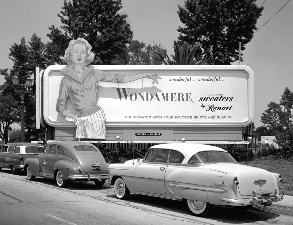 1950s 1960s billboards - panneaux publicitaires en reliè des bord de route aux usa Renart10