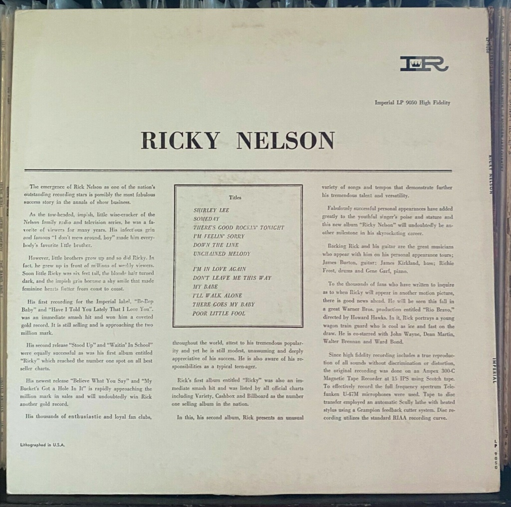 Ricky Nelson - Imperial lp 9050 Ricky_11
