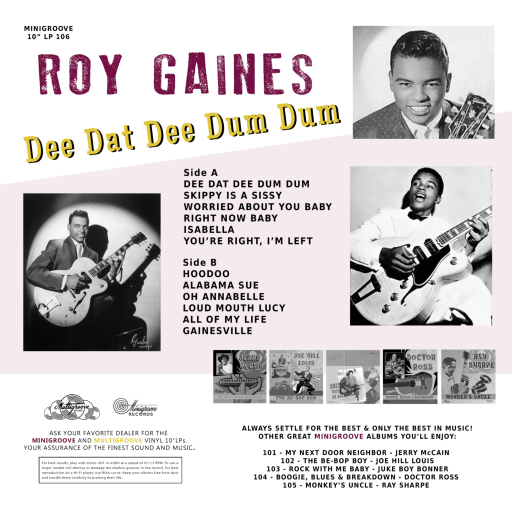 10" lp 25 cm Rhythm and blues black rocker minigroove records Roy-ga10