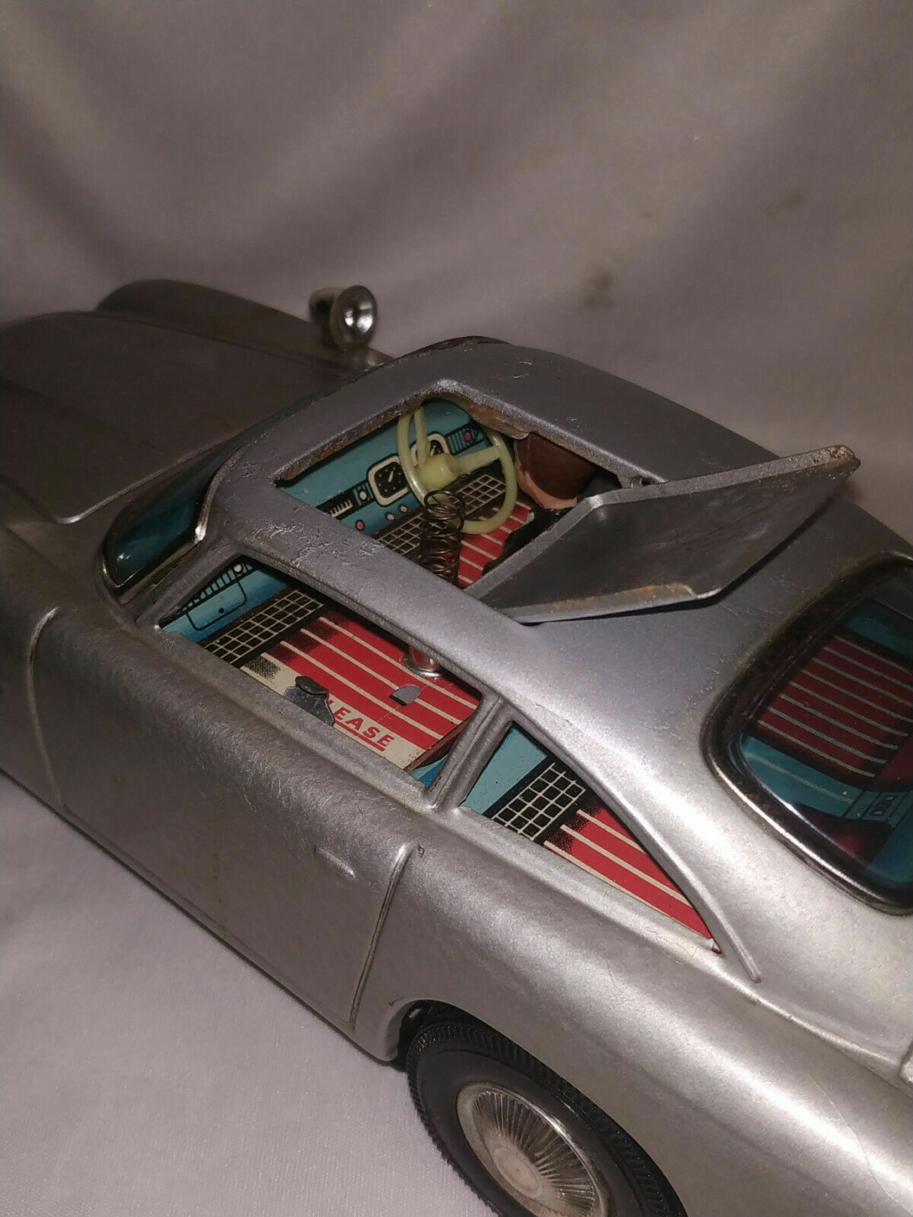 Vintage ASC AOSHIN JAPAN Battery operated Voiture Jouet tôle Aston-Martin James Bond 007 japan tin toys S-l16242