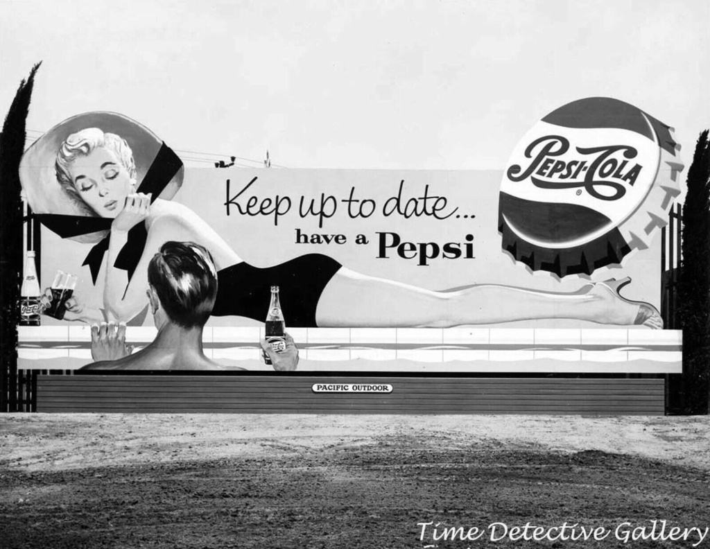 1950s 1960s billboards - panneaux publicitaires en reliè des bord de route aux usa S-l16469