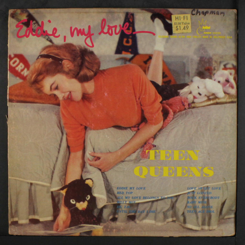 TEEN QUEENS: Eddie, My Love LP - Crown records Teen_q10