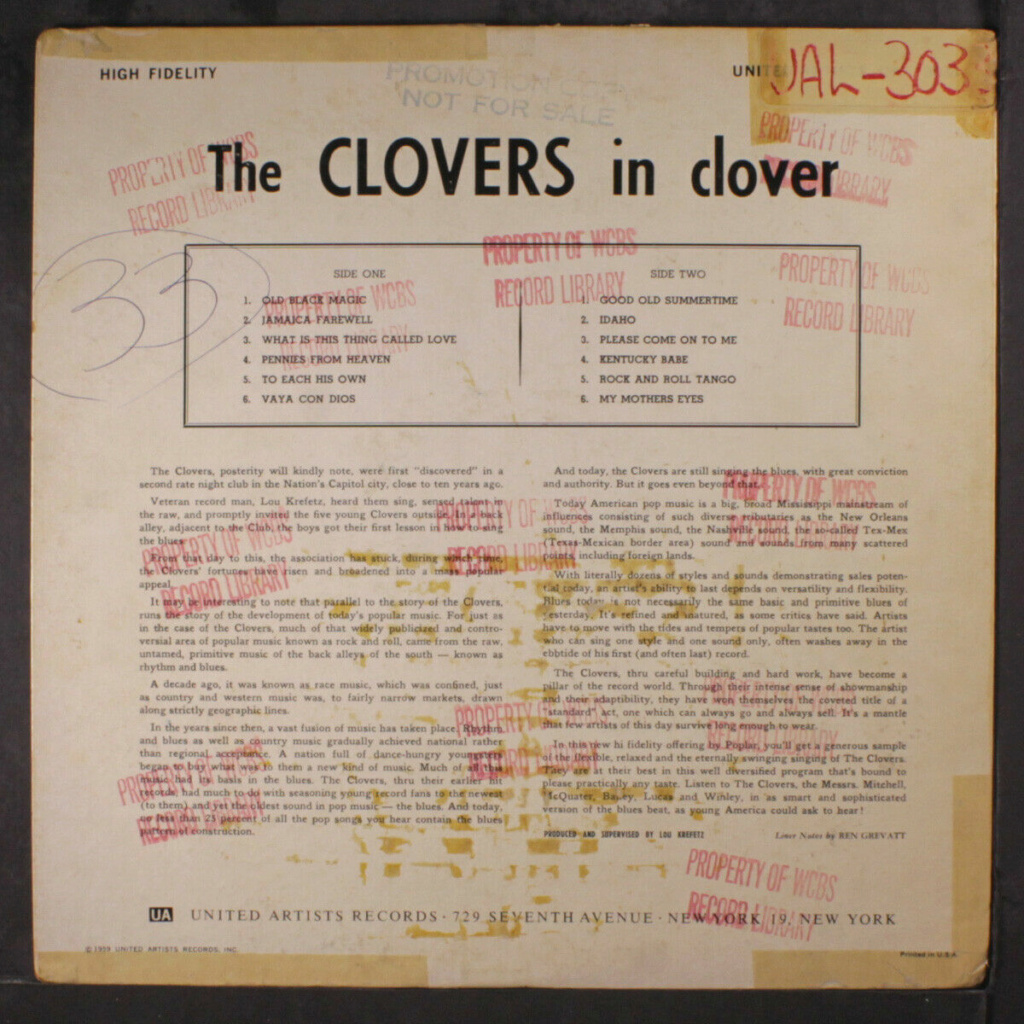 The Clovers - In Clover - United Artists The_cl11