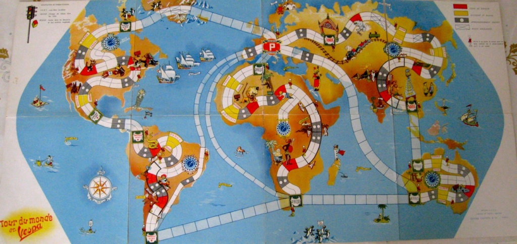 Tour du Monde en Vespa - Jeux de société en valise années 50 - 60 Um-cio10