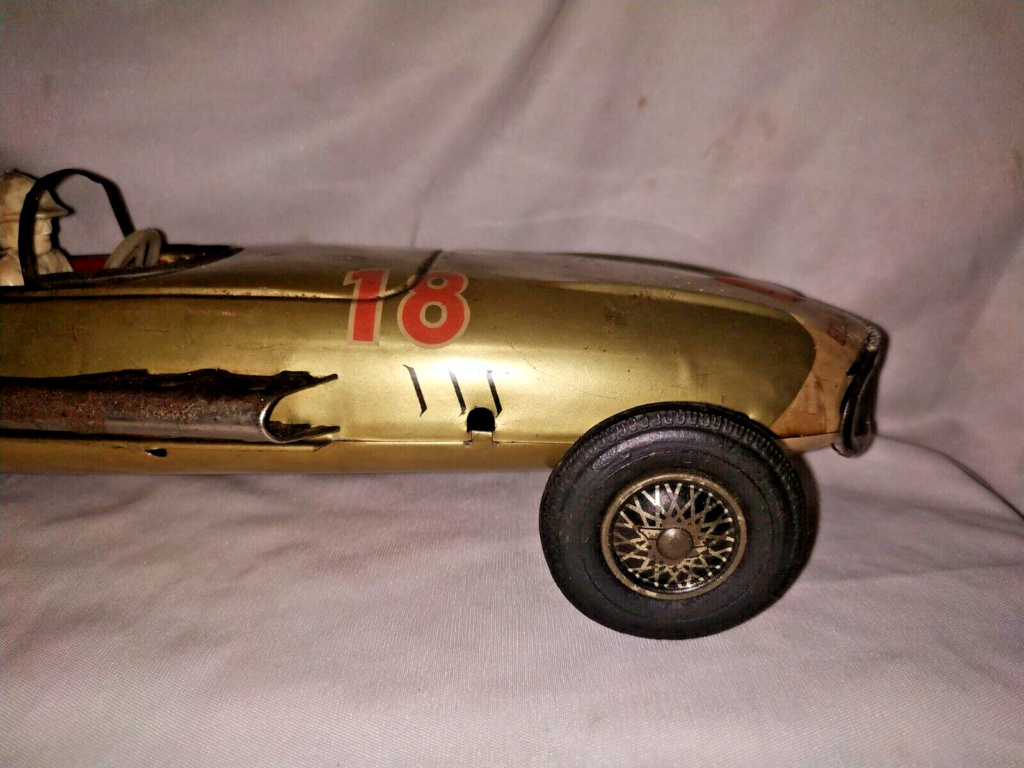 Vintage Friction Étain Jouet Voiture Golden-Jet Formule Voiture de Course Bandai Japon 1950 Untitl13
