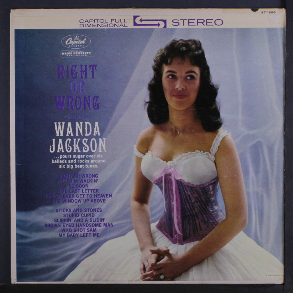 Wanda JACKSON : Right or Wrong LP - Capitol records Wanda_16