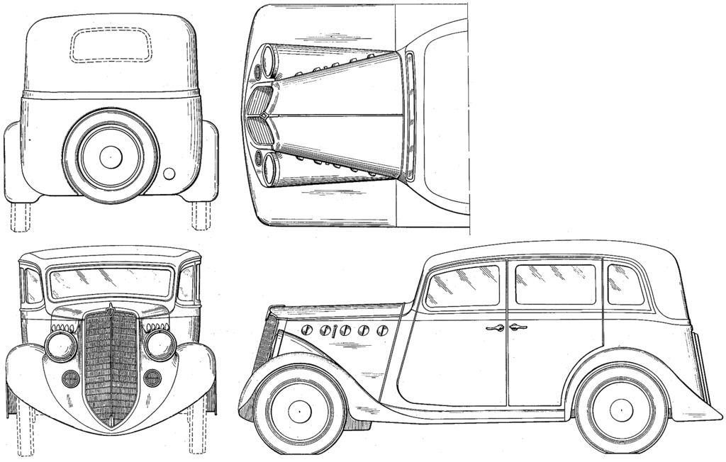 Dessin  automobiles classiques Willys11