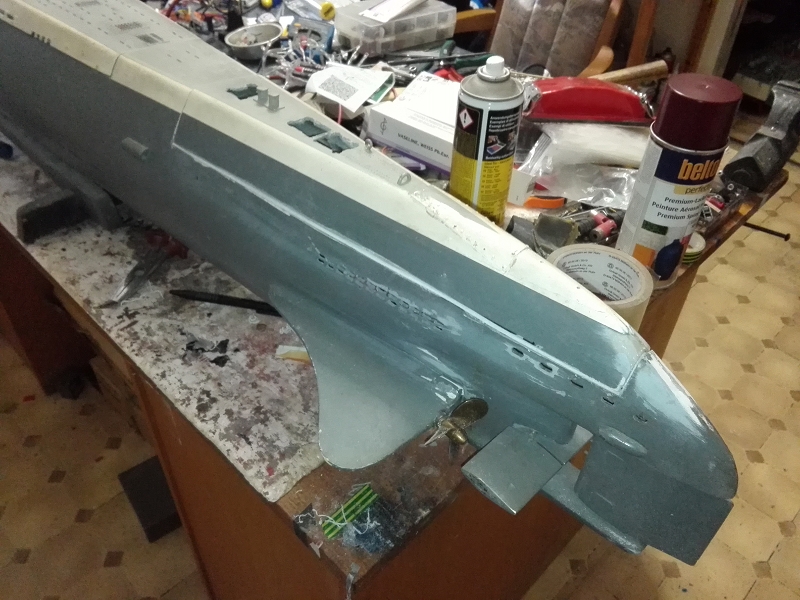 Typ XXI U-Boot in Maßstab 1/40 vermutlich von Hasse -kimg_31