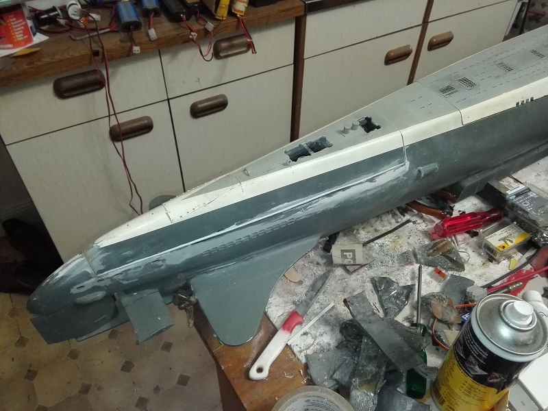 Typ XXI U-Boot in Maßstab 1/40 vermutlich von Hasse -kimg_32
