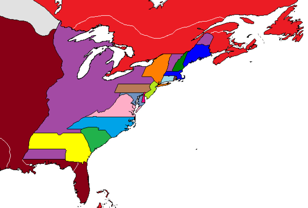 North America in 1784 178411