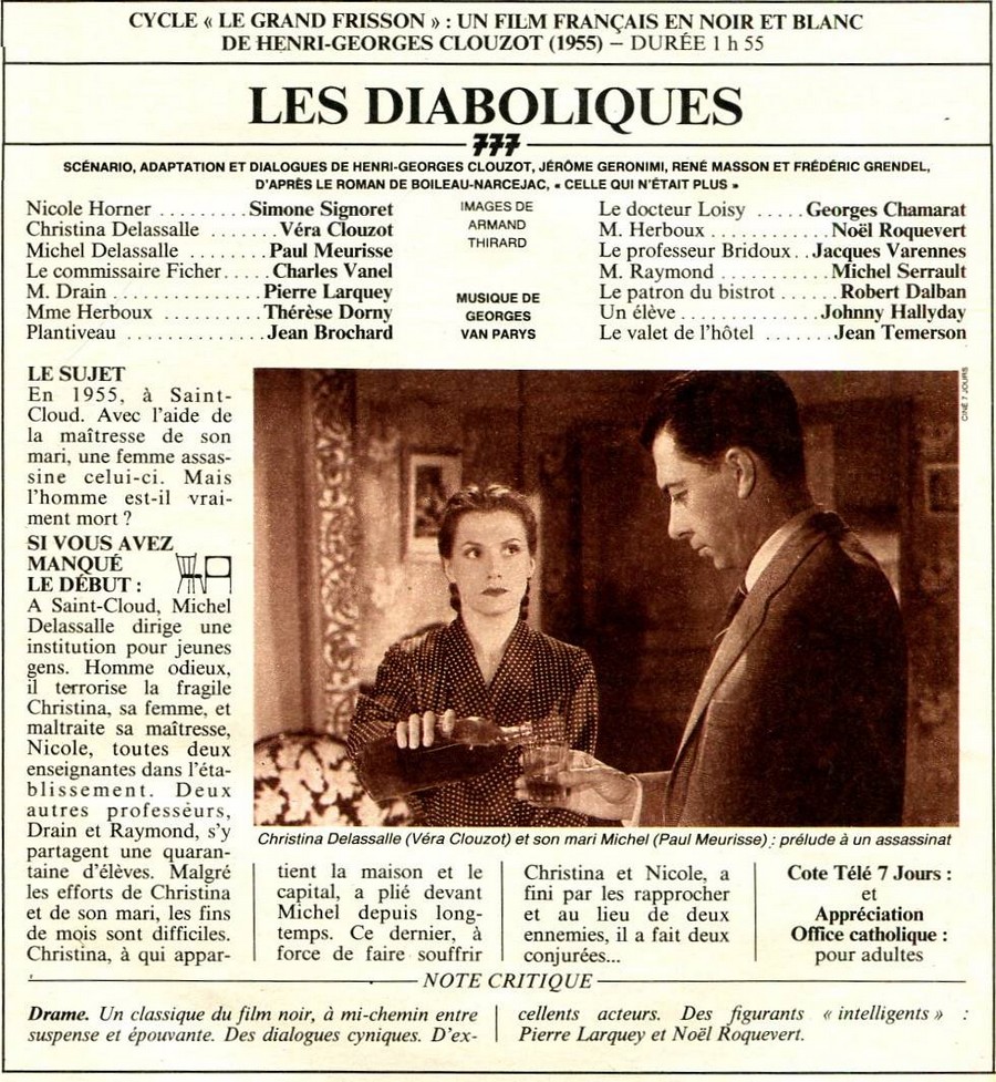 LES FILMS DE JOHNNY 'LES DIABOLIQUES' 1954 0247