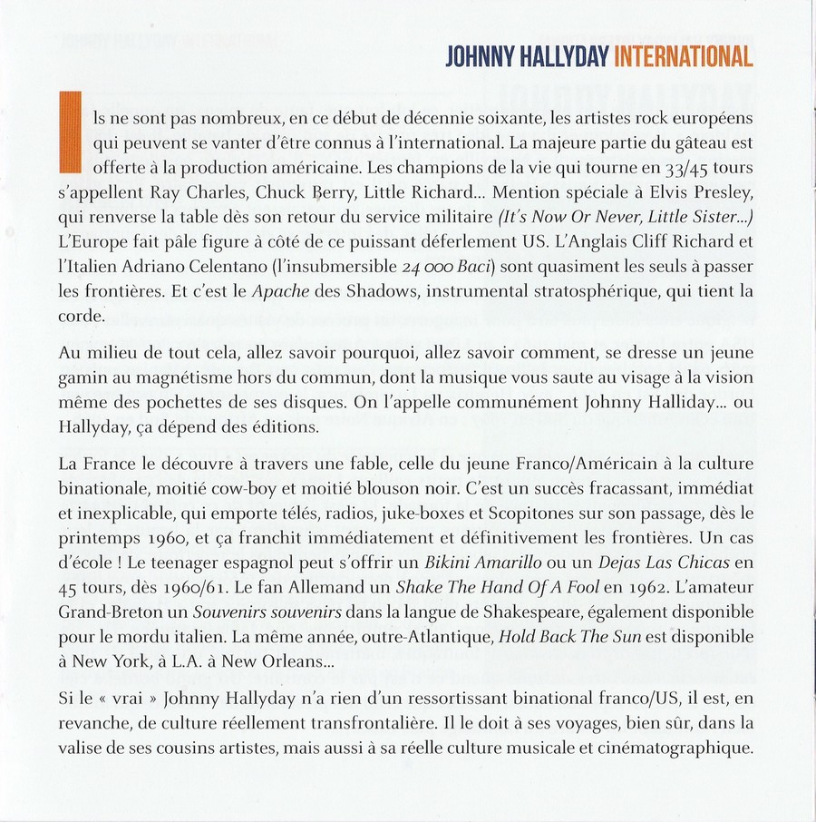 2019  -  JOHNNY HALLYDAY INTERNATIONAL ( COFFRET 20 CD ) 0387