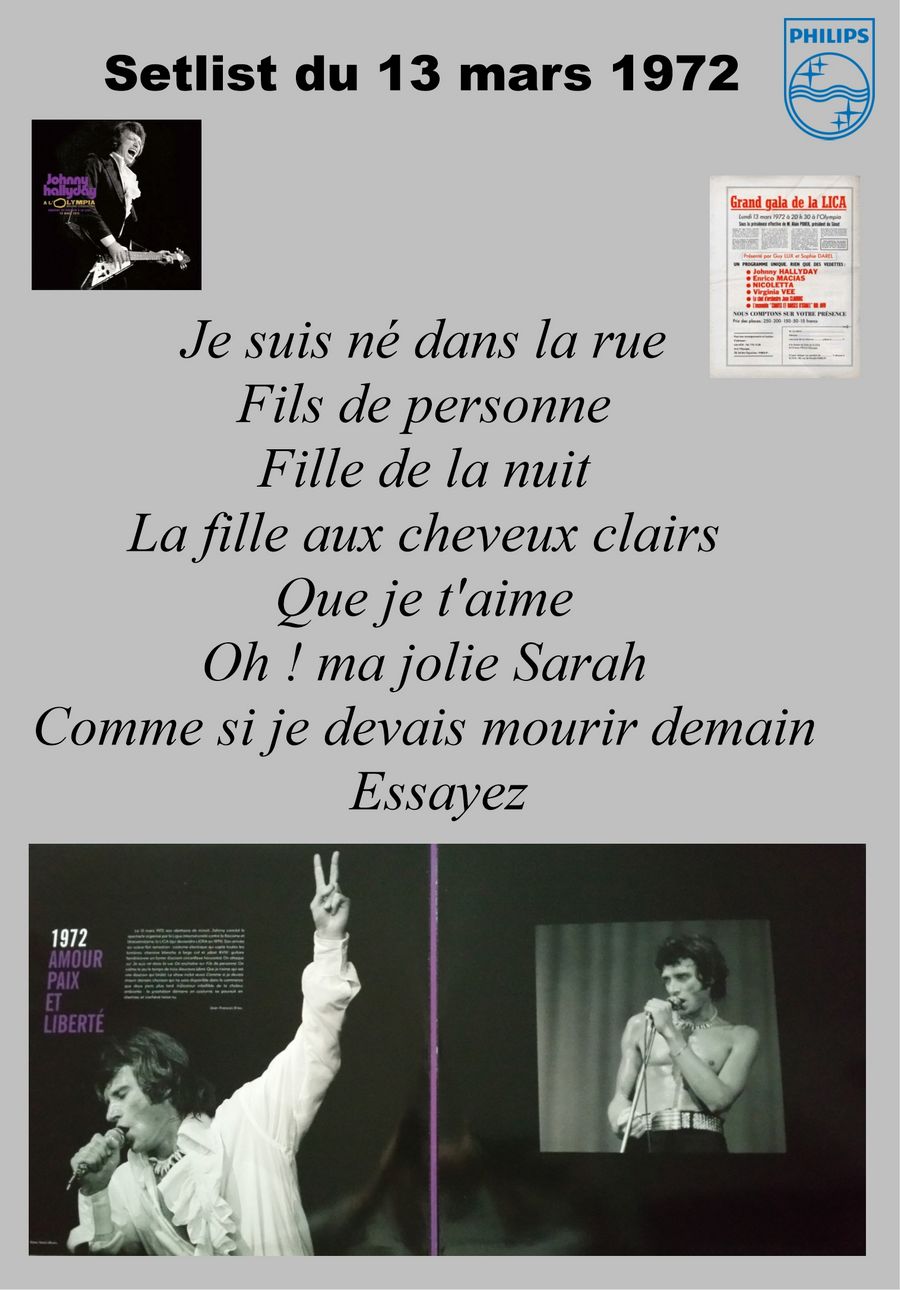 LES CONCERTS DE JOHNNY 'OLYMPIA DE PARIS' 1972 12805810