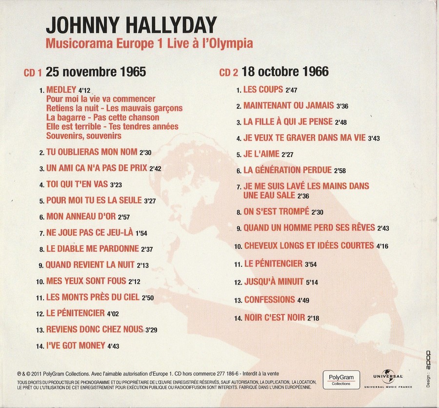 A VENIR - LA COLLECTION OFFICIELLE JOHNNY HALLYDAY ( CD )( 2011 - 2013 ) 1333