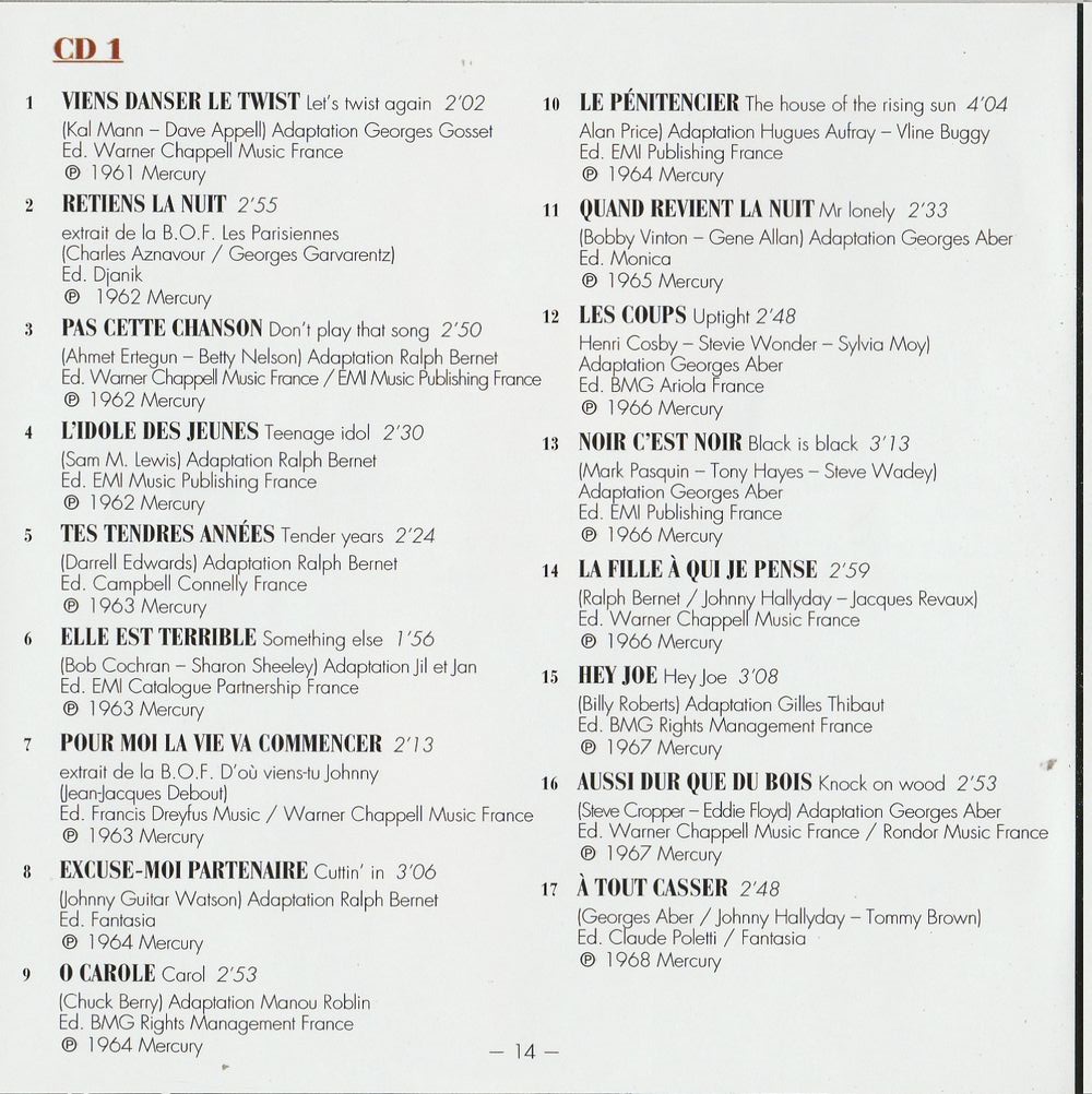 2011 - 50 ANS - 50 STANDARDS ( COFFRET 3 CD ) 1479