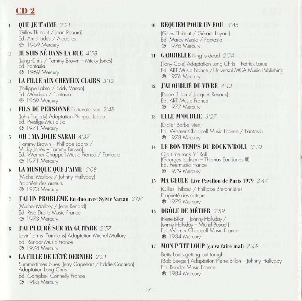 2011  -  50 ANS - 50 STANDARDS ( COFFRET 3 CD ) 1780