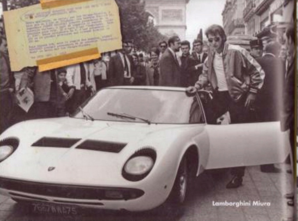 La LAMBORGHINI MIURA P 400 DE JOHNNY HALLYDAY ( 1967 ) 18136410