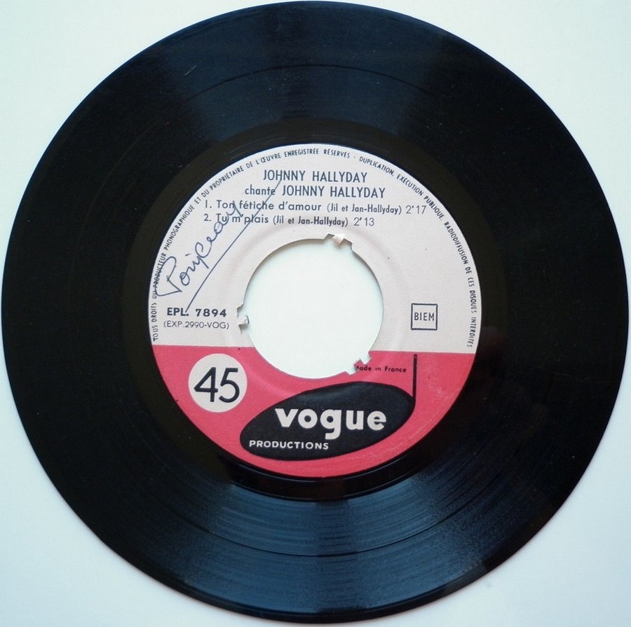 Johnny Hallyday chante Johnny Hallyday ( EP 45 TOURS )( TOUTES LES EDITIONS )( 1 1961_323