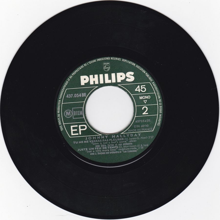 LES EP PHILIPS ( LES ORIGINAUX )( 1961 - 1969 ) 1965_292