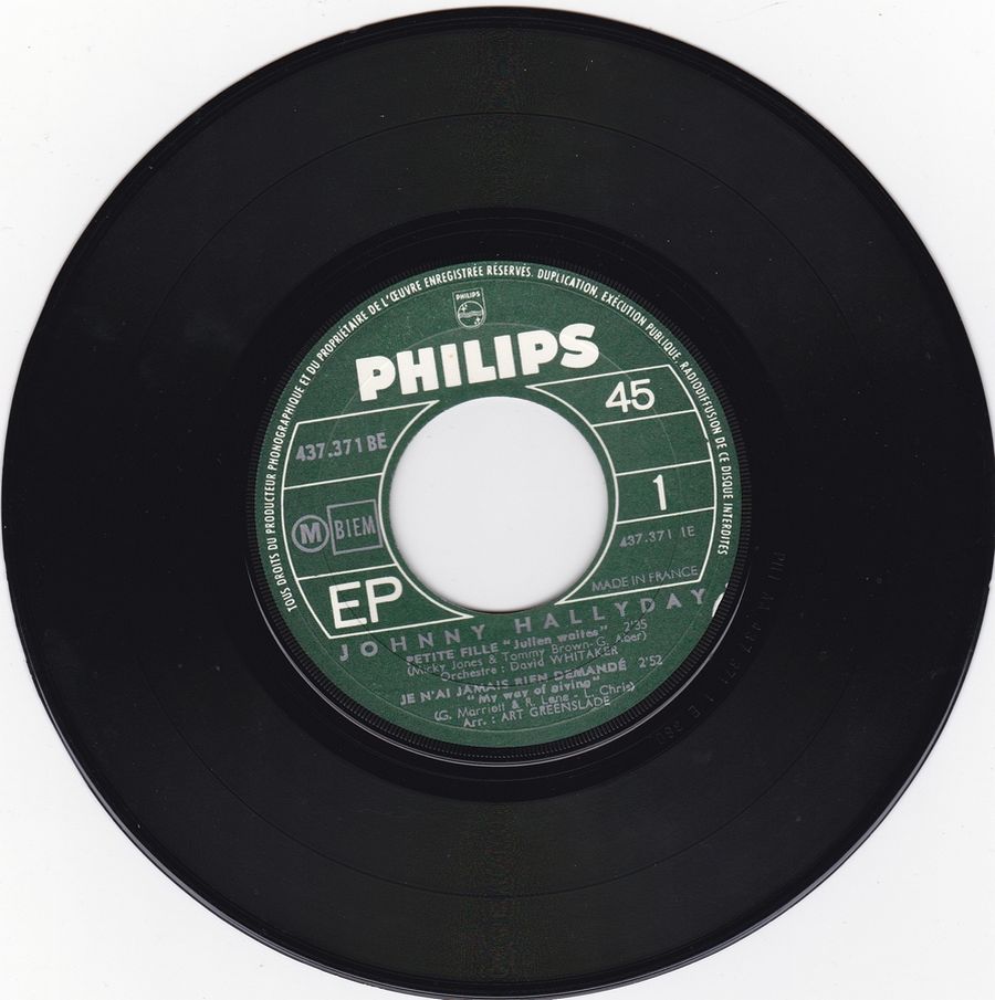 LES EP PHILIPS ( LES ORIGINAUX )( 1961 - 1969 ) 1967_375