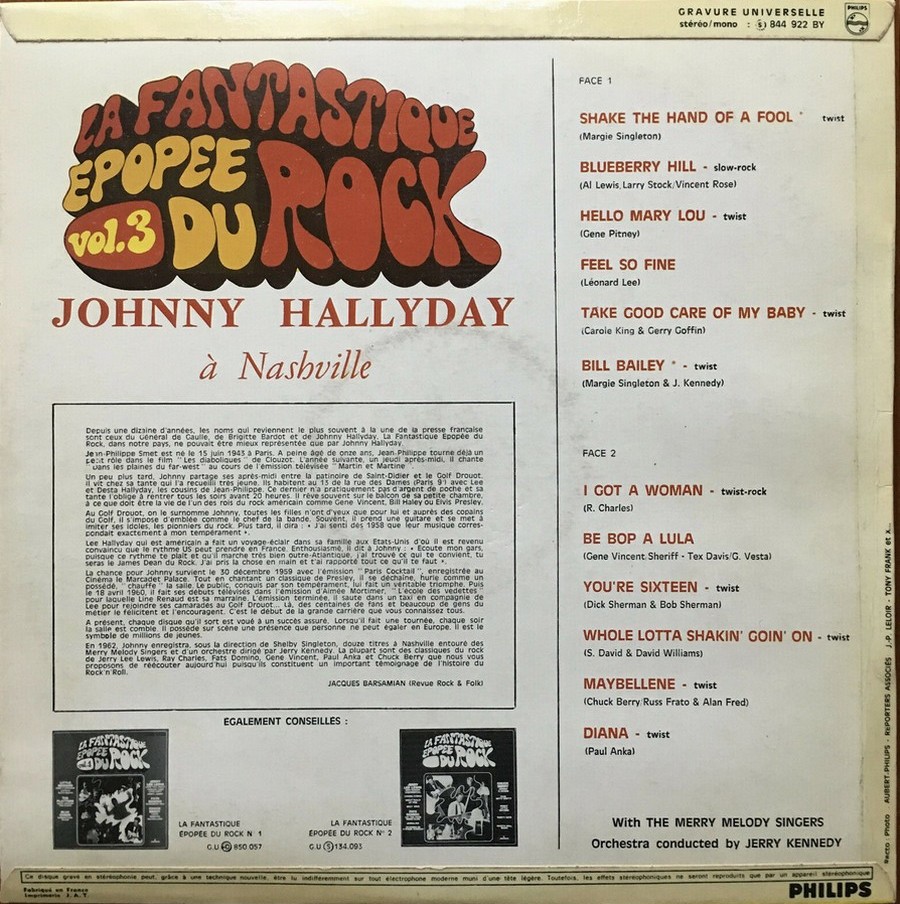 JOHNNY HALLYDAY A NASHVILLE ( 33 TOURS )( TOUTES LES EDITIONS )( 1968 - 1982 ) 1968_j63