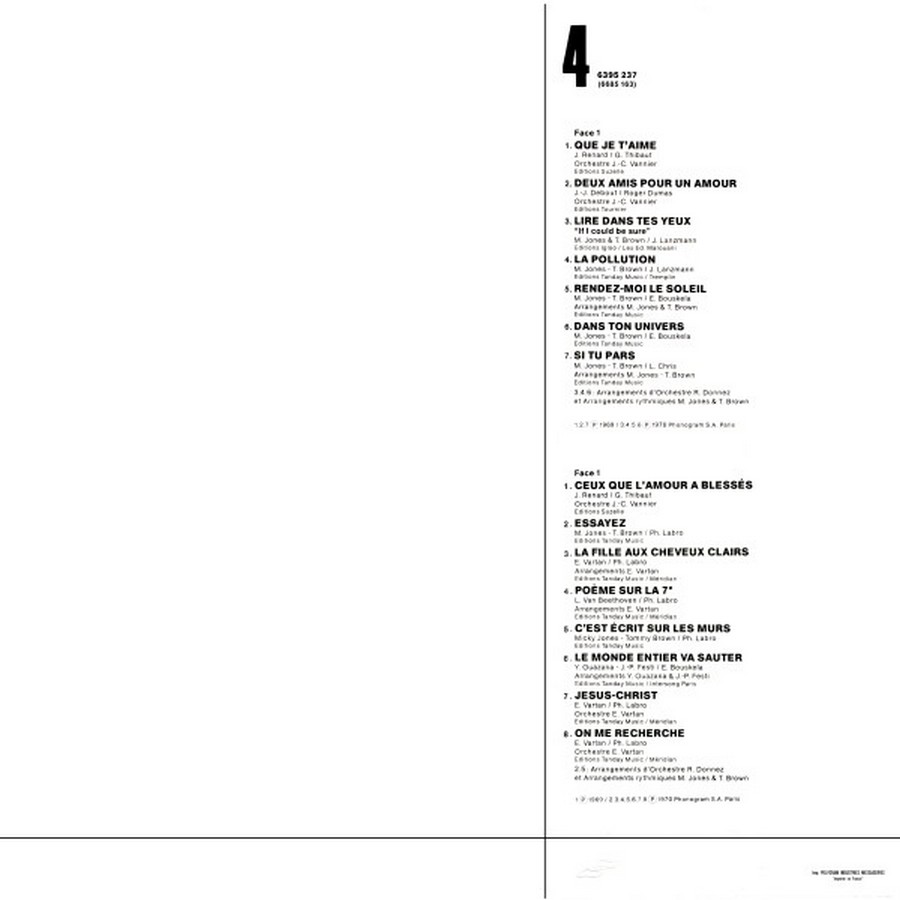 cube - COFFRET ‘INTEGRALE DES CHANSONS’ ‘1960-1982’ ( LE CUBE )( 1982 ) 1982_126