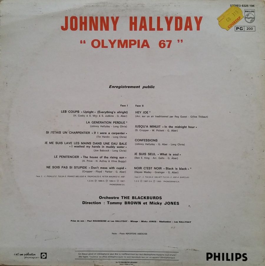 LA DISCOGRAPHIE VINYLE COMPLETE LIVE ‘OLYMPIA’ ( 1967 ) 1984_121