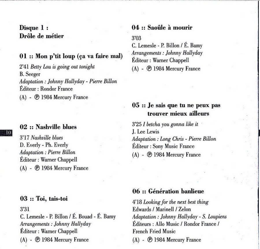 COLLECTION DES 40 ALBUMS CD ( UNIVERSAL )( 2000 ) 3EME PARTIE 1984_n28