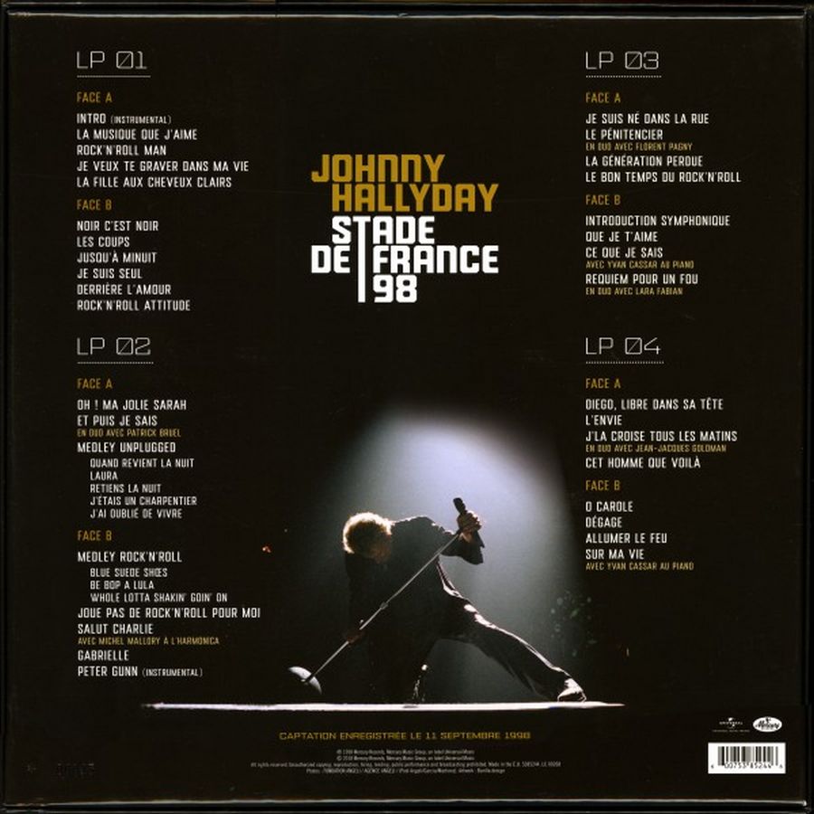 LA DISCOGRAPHIE VINYLE COMPLETE ALBUM LIVE ‘STADE DE FRANCE’ (11 SEPTEMBRE 1998) 2018_s55