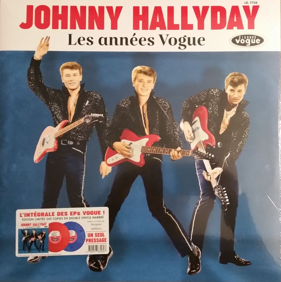 JOHNNY HALLYDAY - LES ANNEES VOGUE ( DOUBLE LP COULEUR )( NOUVEAUTE )( 2021 ) 20201049