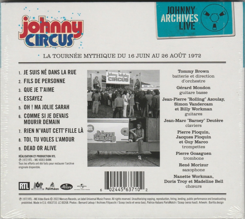 2022 - JOHNNY CIRCUS 1972 ( CD )( NOUVEAUTE 2022 ) 2022_j24
