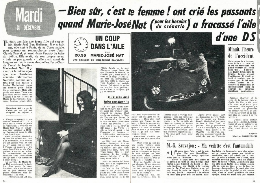 LES FILMS DE JOHNNY 'UN COUP DANS L'AILE' 1963 2120