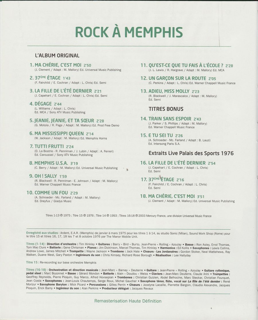 2012  -  N°25  -  ROCK A MEMPHIS ( LA COLLECTION OFFICIELLE ) 3046