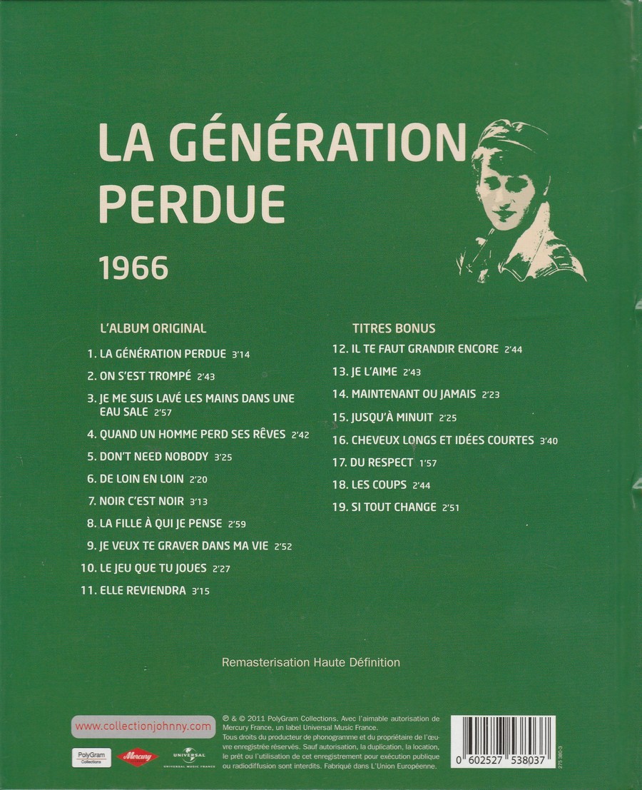 2011  -  N°4  -  LA GENERATION PERDUE ( LA COLLECTION OFFICIELLE ) 3325