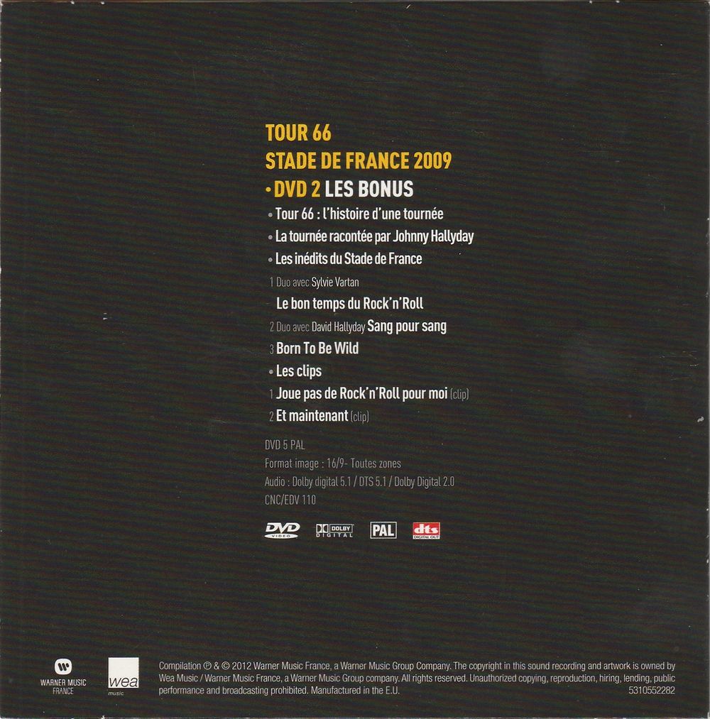 2012  -  INTEGRALE WARNER LIVE ( COFFRET 7 CD + 5 DVD ) 3817