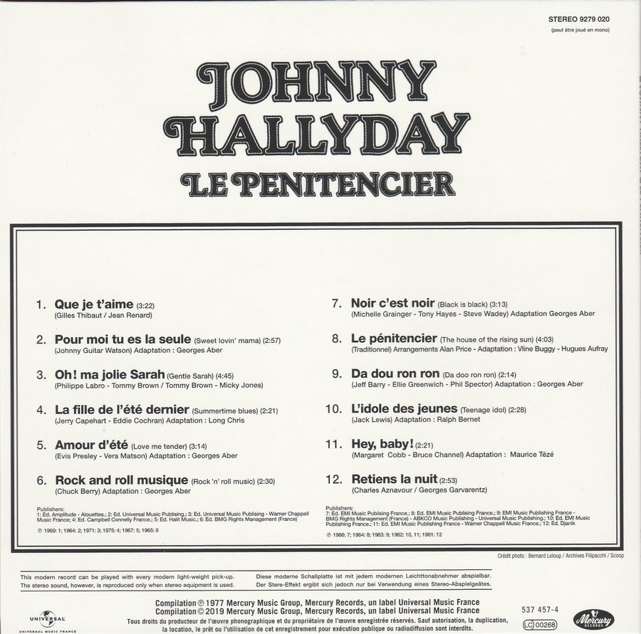 2019  -  JOHNNY HALLYDAY INTERNATIONAL ( COFFRET 20 CD ) 9111