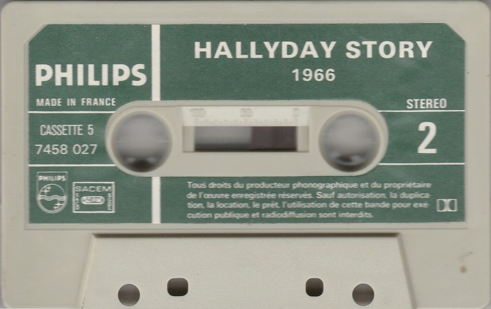 COFFRET JEAN 10 CASSETTES HALLYDAY STORY ( 1975 ) Casset20