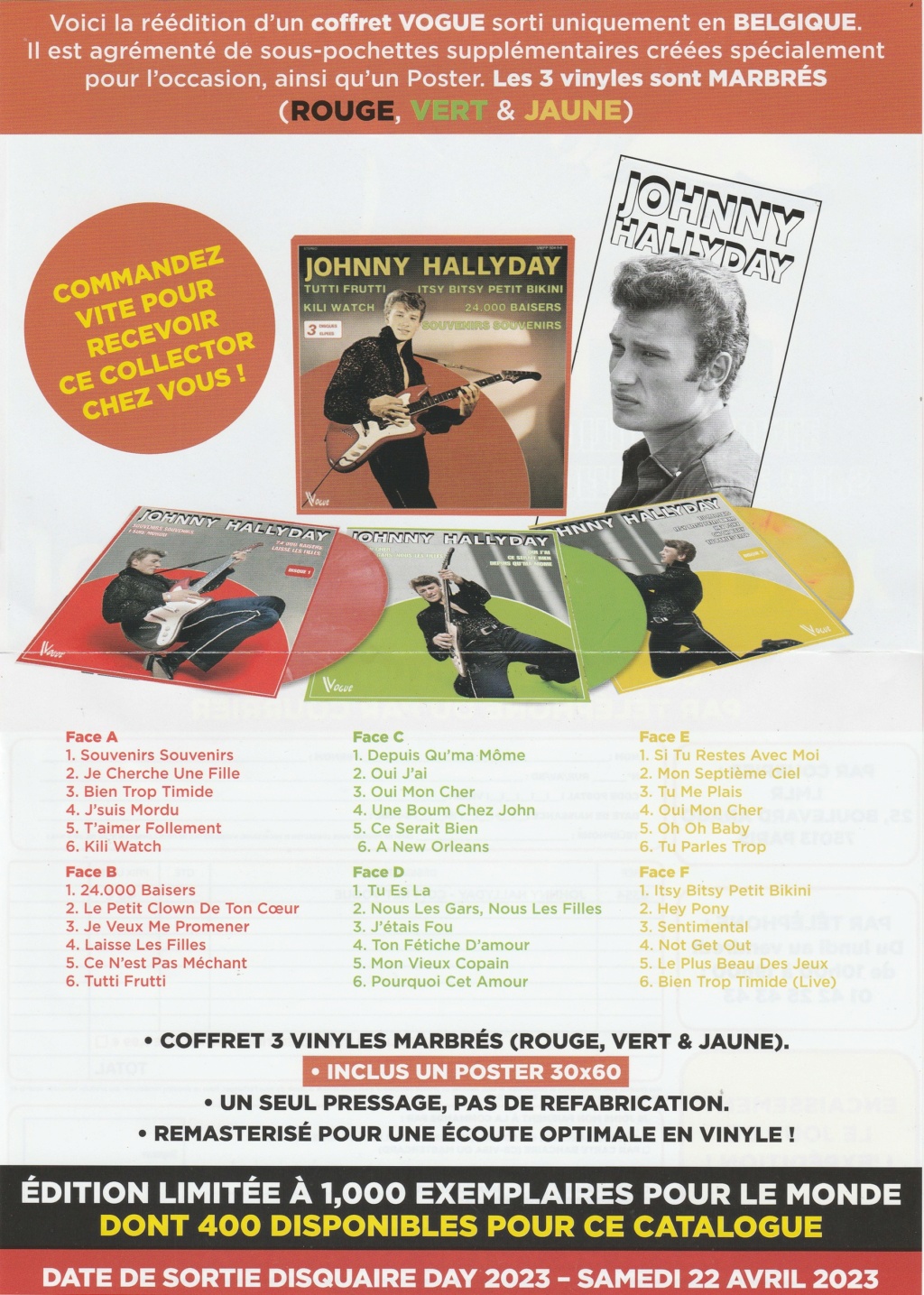 2023  - COFFRET JOHNNY HALLYDAY ( SPECIAL DISQUAIRE DAY )( 22 AVRIL 2023 ) Img_3260