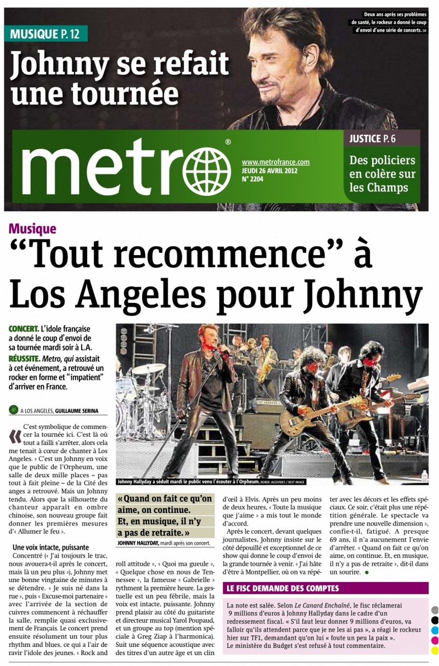 LES CONCERTS DE JOHNNY 'LOS ANGELES' 2012 Sans1626