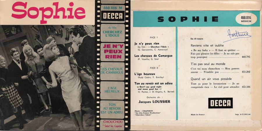 LES FILMS DE JOHNNY 'CHERCHEZ L’IDOLE' 1964 Sans3016