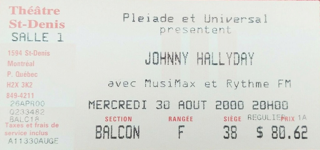 billet de concert, pour ZORBA Sans3548