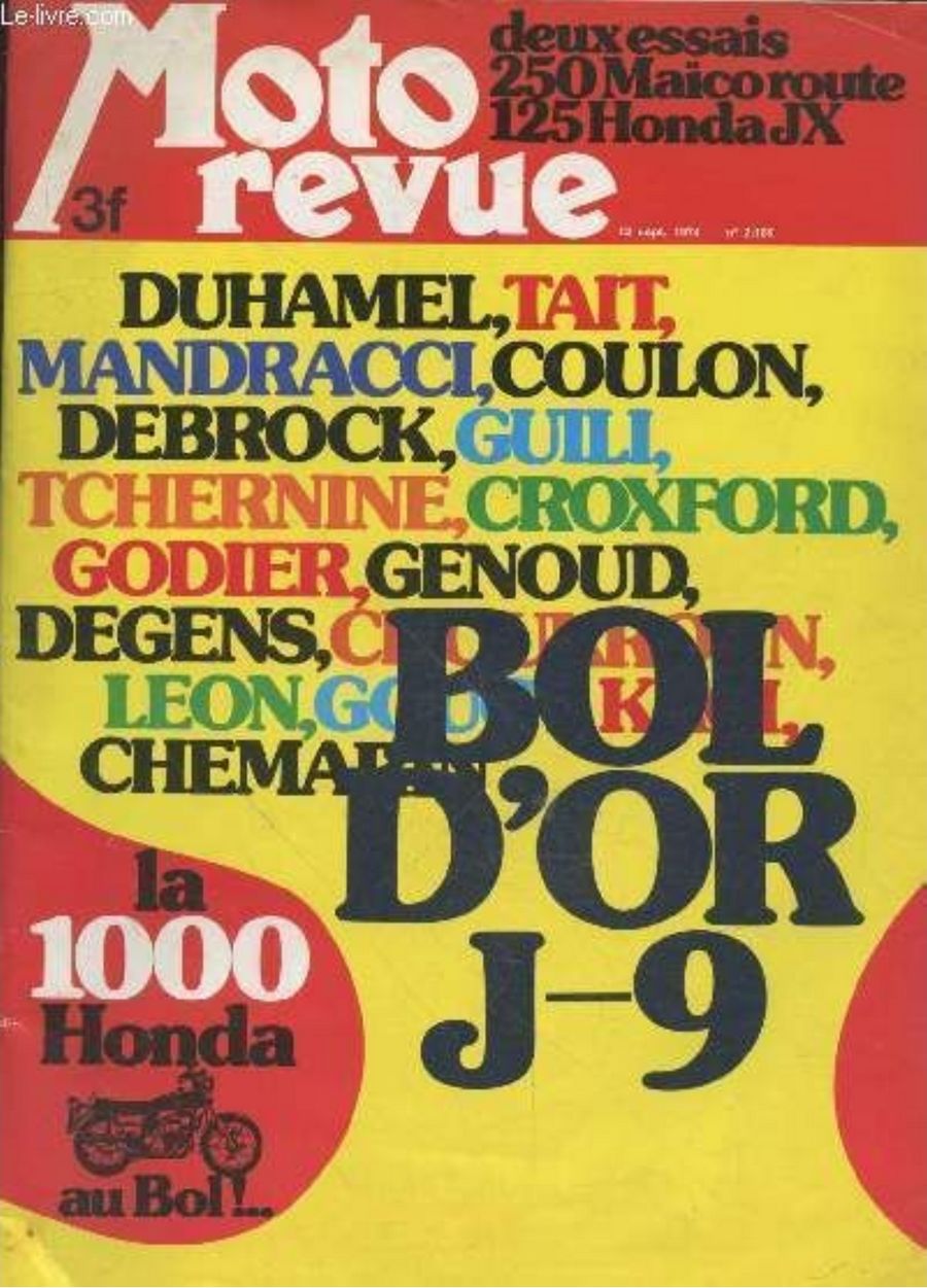 LES PLUS GRANDS EVENEMENTS DE JOHNNY 'LE BOL D’OR, LE MANS' ( 1974 ) Sans4549