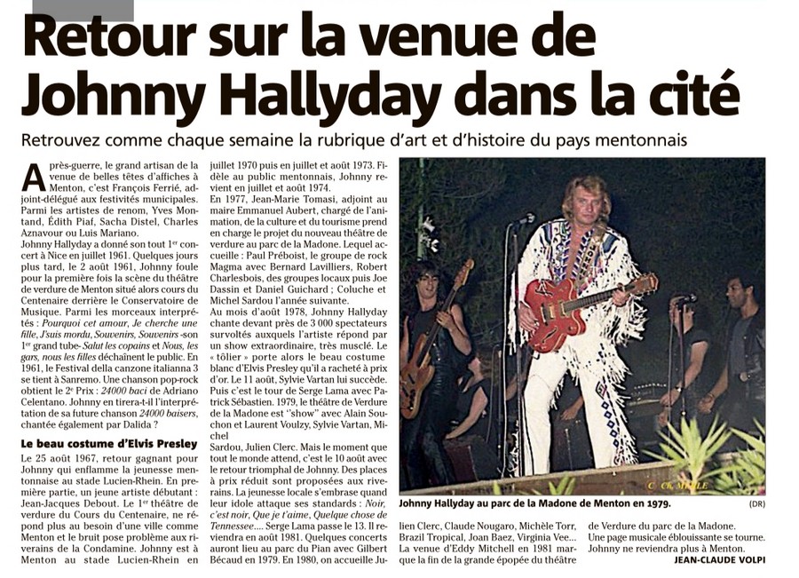 LES CONCERTS DE JOHNNY 'MENTON' 1979 Sans5425