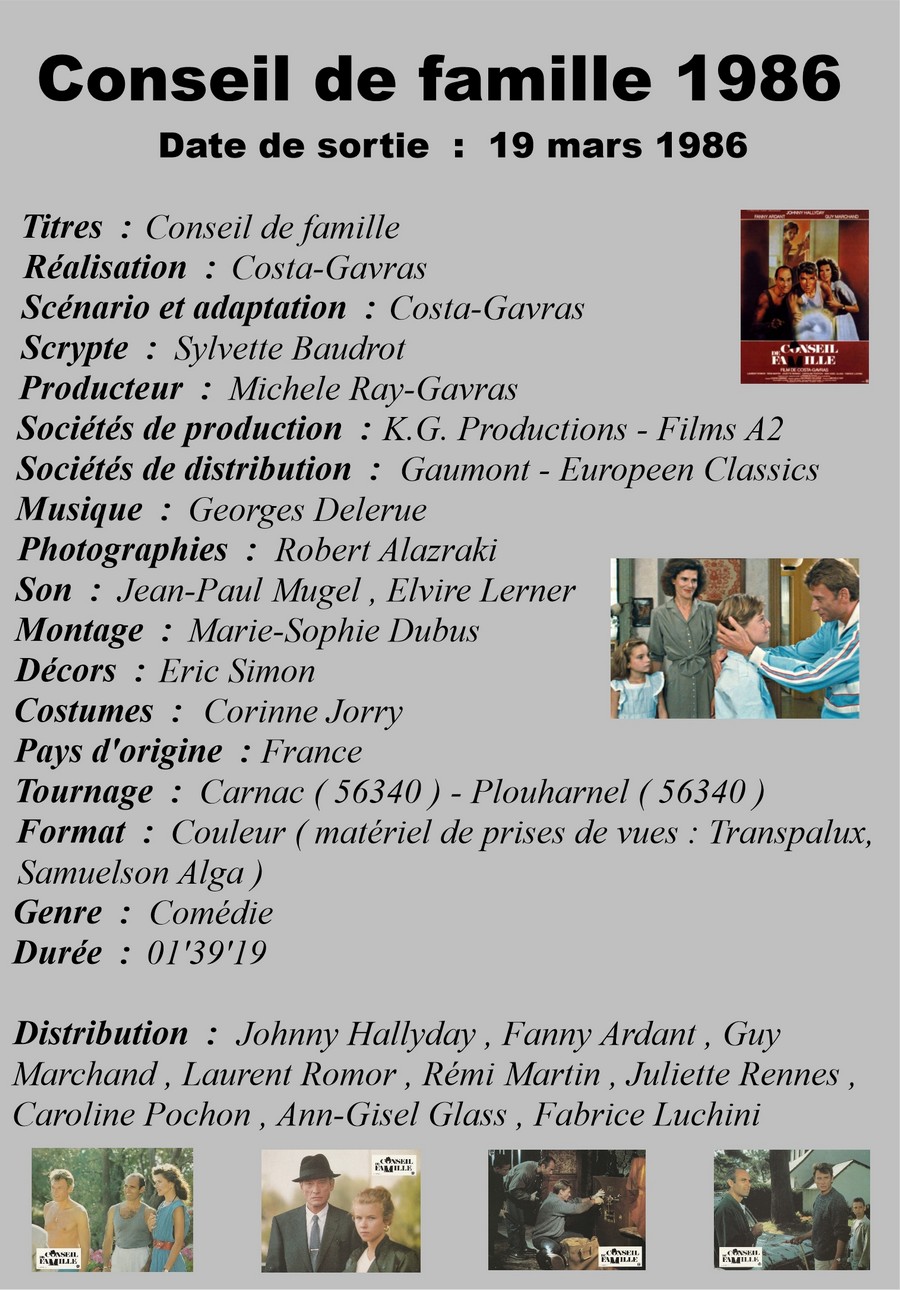 LES FILMS DE JOHNNY 'CONSEIL DE FAMILLE' 1986 Setli354
