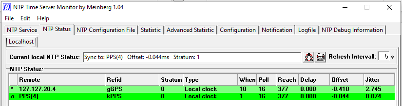 Synchronisation de l'horloge d'un PC (au 1PPS d'un GPS) pour les occultations Locked10