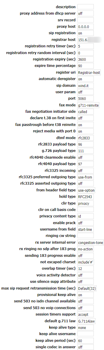OT ? Configurare asterisk (o 3cx) per voip infostrada wind/3 fibra fttc Parame10