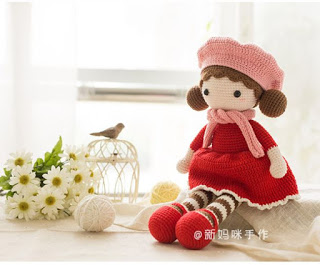 PDF Jolie Poupée Japonaise en Robe Rouge-Modèle Gratuit AMIGURUMI – Traduit par FINOUCREATOU.COM... Jolie_10