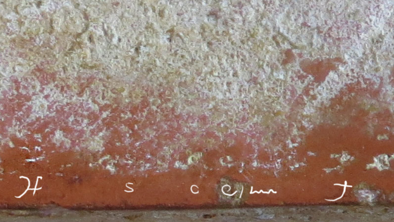 Templar Knight bas-relief clay tile backstamp! - The Cadinen / Kadyny, Mai Cadine17