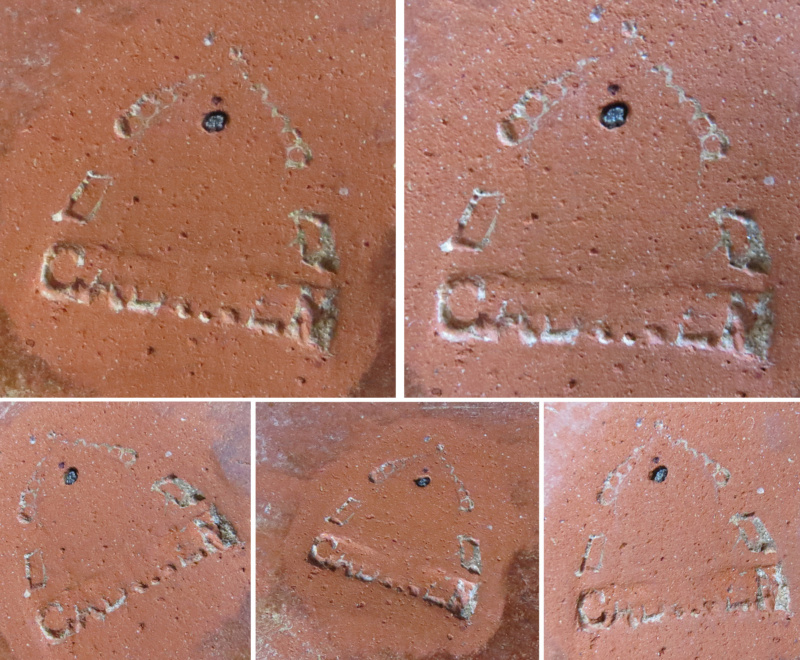 Templar Knight bas-relief clay tile backstamp! - The Cadinen / Kadyny, Mai Templa10